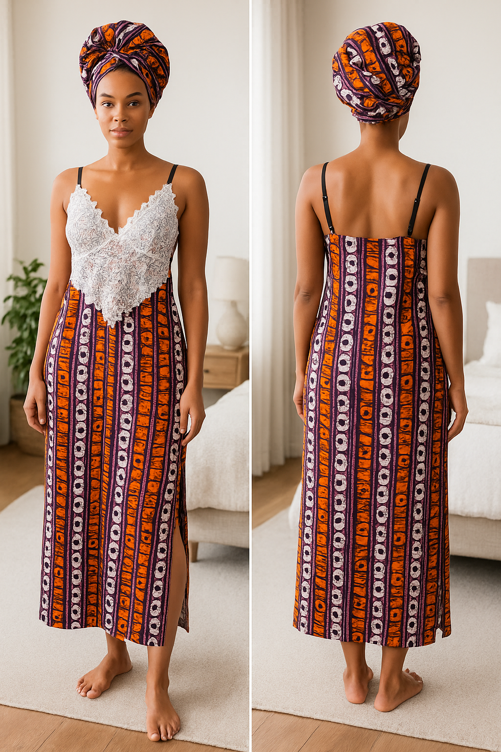 Omalicha Silk Lace Slip Dress